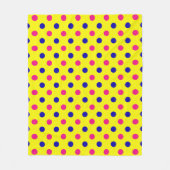 Geel Roze Blauwe Stippenpatroon Fleece Deken (Voorkant)