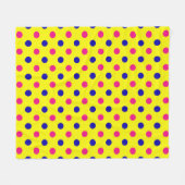 Geel Roze Blauwe Stippenpatroon Fleece Deken (Voorkant (Horizontaal))