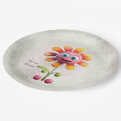 Geel roze bloemdocument Bord (Gekanteld)