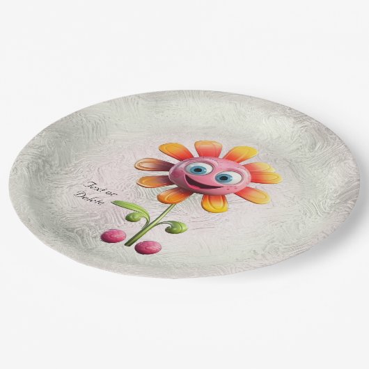 Geel roze bloemdocument Bord (Gekanteld)