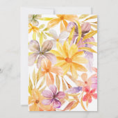 Geel roze bloemen wiccaning ceremonie kaart (Achterkant)