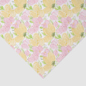 Geel Roze Bloemendecoupage Tissuepapier (Detail)