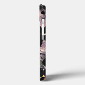 Geel roze bloempatroon digitale bloem Case-Mate iPhone case (Achterkant / Links)