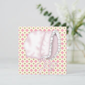 Geel Roze Bruin Fleur de Lis Baby shower Kaart (Staand voorkant)