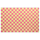 Geel Roze Check Patroon Textiel Stof (Fat Quarter)