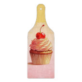 Geel Roze  Cherry Cupcake Snijplank (Voorkant)
