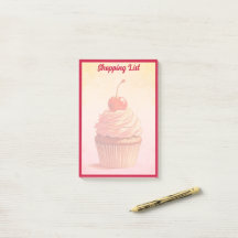 Geel Roze Cute Vintage stijl Kers Cupcake
