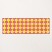 Geel Roze Diamant Checker Patroon Yogamat (Achterkant (horizontaal))
