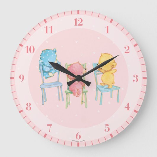 Geel, Roze, en Blauwe Beren op Voorzitters Grote Klok (Voorkant)