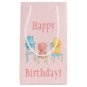 Geel, Roze, en Blauwe Beren op Voorzitters Klein Cadeauzakje (Voorkant)