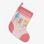 Geel, Roze, en Blauwe Beren op Voorzitters Kleine Kerstsok (Voorkant (Hangend))