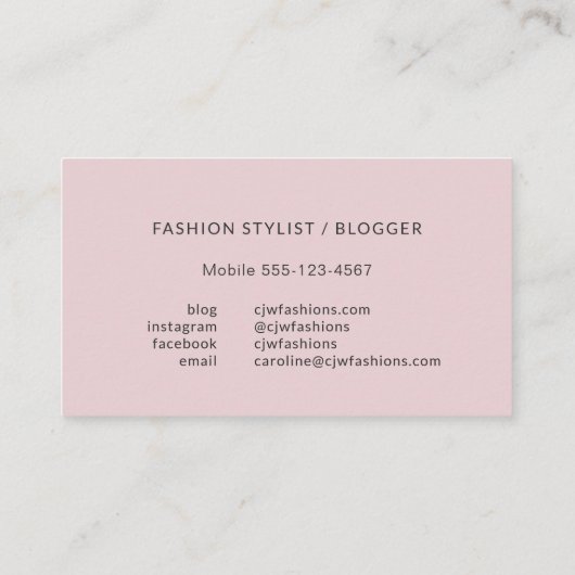 Geel Roze en Grijze Bloemen Trend Setter Visitekaartje (Achterkant)