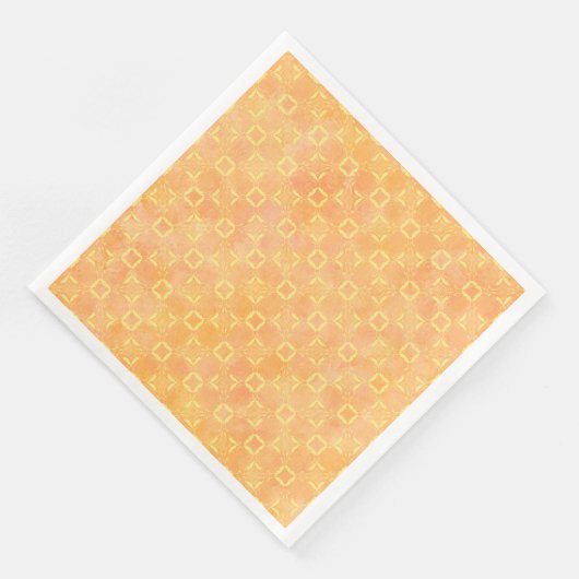 Geel, Roze en Oranje Abstract vierkant Patroon Servet (Hoek)