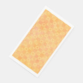 Geel, Roze en Oranje Abstract vierkant Patroon Servet (Hoek)