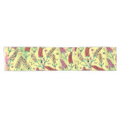 geel, roze en rood patroon korte tafelloper (Horizontaal)