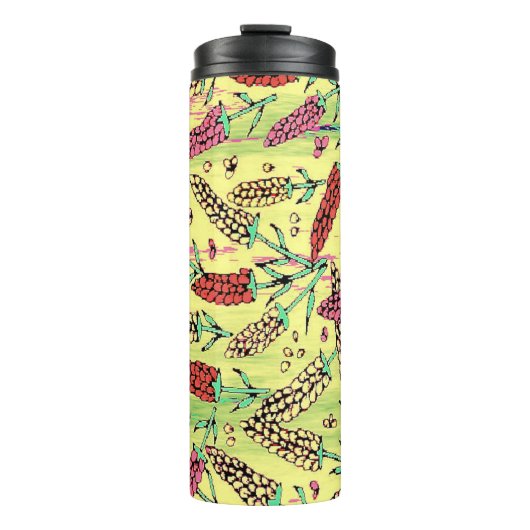 geel, roze en rood patroon thermosbeker (Voorkant)