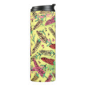 geel, roze en rood patroon thermosbeker (Gedraaid links)