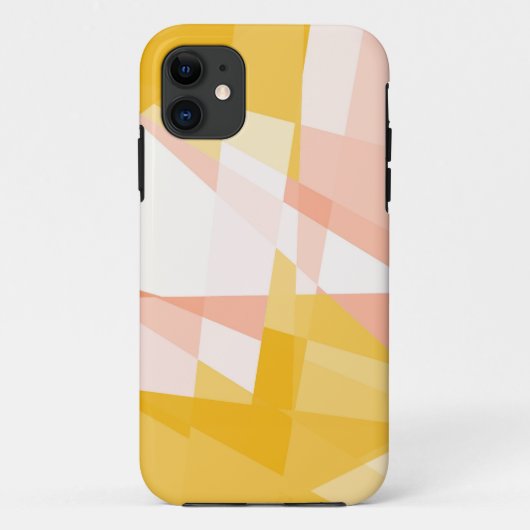 Geel, Roze en wit cubisme kristalloos Case-Mate iPhone Case (Achterkant)