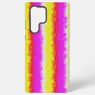Geel Roze Gebroken Glas Regenboog Strepen Samsung Galaxy Hoesje