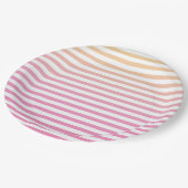 Geel roze gradiënt gestreept Bord papier (Gekanteld)