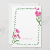 Geel roze grillige hand beschilderd Vrijgezellenfe Kaart (Achterkant)