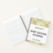 Geel Roze Groen Bloemen Douche Planner Notitieboek (Binnen)