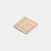 Geel Roze Groen Geruit Patchwork Patroon Post-it® Notes (Schuin)