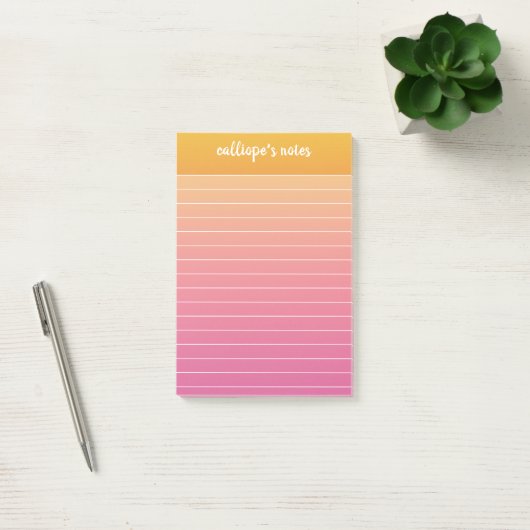 Geel Roze Ombre gevoerd Post-it® Notes (Kantoor)