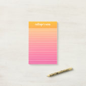 Geel Roze Ombre gevoerd Post-it® Notes (Op bureau)