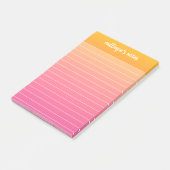 Geel Roze Ombre gevoerd Post-it® Notes (Schuin)