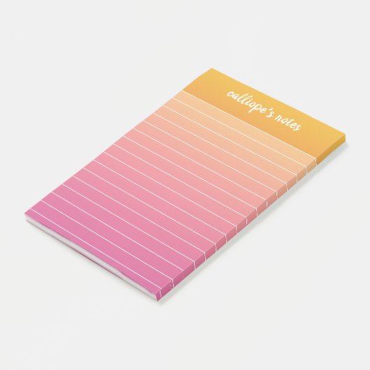 Geel Roze Ombre gevoerd Post-it® Notes (Schuin)