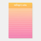 Geel Roze Ombre gevoerd Post-it® Notes (Voorkant)