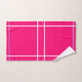 Geel Roze Paars Witte Strepen Bad Handdoek (Handdoek)