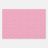 Geel roze Paars zwart strijkpatroon Inpakpapier Vel (Voorkant 2)