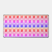 Geel roze paarse Hart gingham Desk Mat (Voorkant)