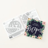 Geel Roze Pastel Rozen Bloemen Lijst Recepten Notitieboek (Binnen)