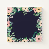 Geel Roze Pastel Rozen Bloemen Lijst Recepten Notitieboek (Achterkant)