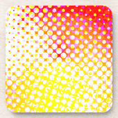 Geel roze patroonontwerp bier onderzetter (Voorkant)