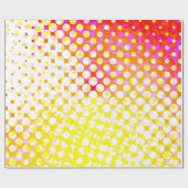 Geel roze patroonontwerp cadeaupapier (Vlak)