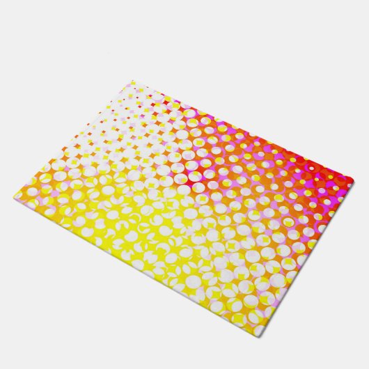 Geel roze patroonontwerp deurmat (Schuin)