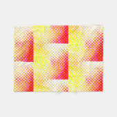 Geel roze patroonontwerp fleece deken (Voorkant (Horizontaal))