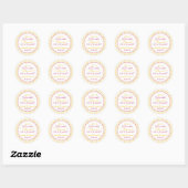 Geel roze Polka Dot Snoep Buffet Stickers (Vel)
