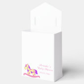 Geel, Roze Rocking Horse Baby shower Party Bedankdoosjes (Geopend)
