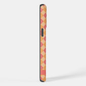  geel roze rood Sinaasappel Argyle Pattern iPhone Hoesje (Rechterkant)