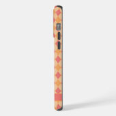  geel roze rood Sinaasappel Argyle Pattern iPhone Hoesje (Linkerkant)