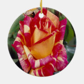 Geel Roze Roses Ornament (Achterkant)
