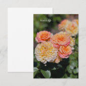 geel & roze rozen notitiekaartje (Voorkant / Achterkant)