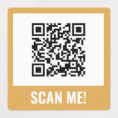 Geel Roze Sinaasappel Scan me! QR-code Labels (Design 1)