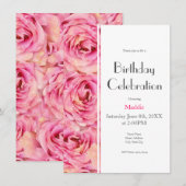 Geel Roze Waterverf Rozen Abstract Patroon Kaart (Voorkant / Achterkant)