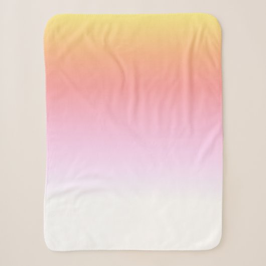 Geel Roze Witte Kleuren Minimalistische Deken (Voorkant)